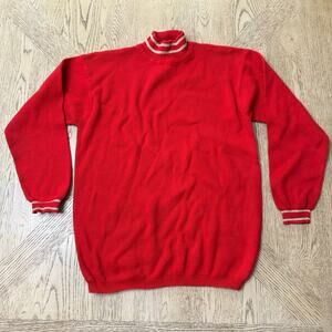 I.B. Diffusion‎ Mockneck Sweater Red Gold Small
